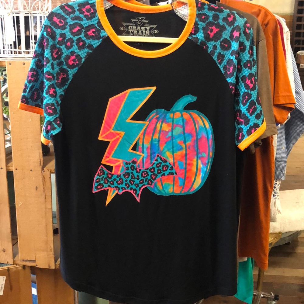 Crazy Train Bat and Pumpkin top